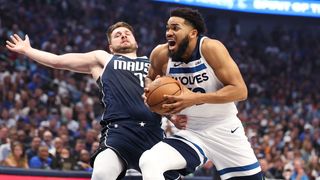 Mavericks vs. Timberwolves Game 5 prop bets: KAT on the prowl (NBA). Photo by Kevin Jairaj, USA TODAY Sports