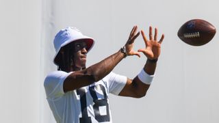 NFL rookie WR prop bets: Marvin Harrison Jr.’s receiving yards in 2024 (NFL). Photo by Mark J. Rebilas, USA TODAY Sports