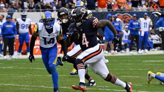 Week 5 Fantasy Flames running back: D’Andre Swift vs. Panthers (Fantasy Football). Photo by Matt Marton, Imagn Images