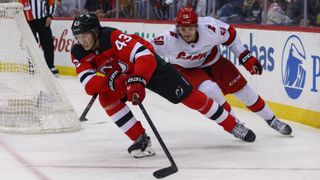 NHL best bets: Hurricanes at Devils (NHL). Photo by Ed Mulholland, Imagn Images