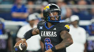 Kansas vs. West Virginia best bet: Rock, chalk, Jayhawk (College Football). Photo by Jay Biggerstaff, Imagn Images