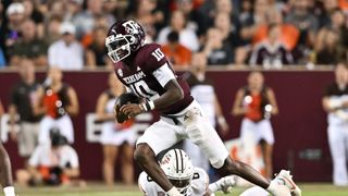 Arkansas vs. Texas A&M best bet: QB change for the better (College Football). Photo by Maria Lysaker, Imagn Images.