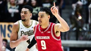 Wisconsin emerges as surprising NCAA Tournament contender  (College Basketball). Photo by Marc Lebryk, Imagn Images