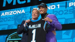 NFL Draft fantasy analysis: Tetairoa McMillan to Carolina Panthers (Fantasy Football). Photo by Kirby Lee, Imagn Images