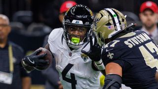 Week 1 Fantasy Flames RB: Bank on Bigsby  (NFL). Photo by Stephen Lew-Imagn Images