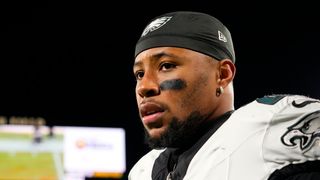 The Fade Five Podcast: Barkley Brick Walls (NFL). Photo by Jeff Hanisch-Imagn Images